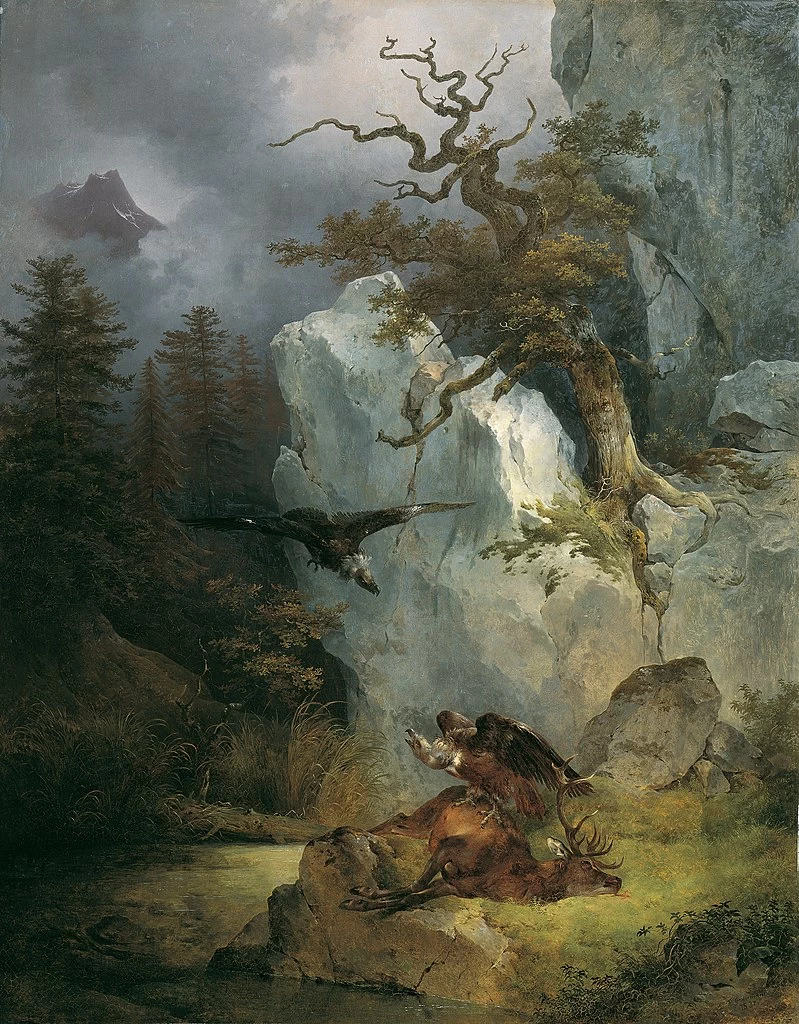 Un avvoltoio su un cervo morto - Museo di Storia dell'Arte, Vienna